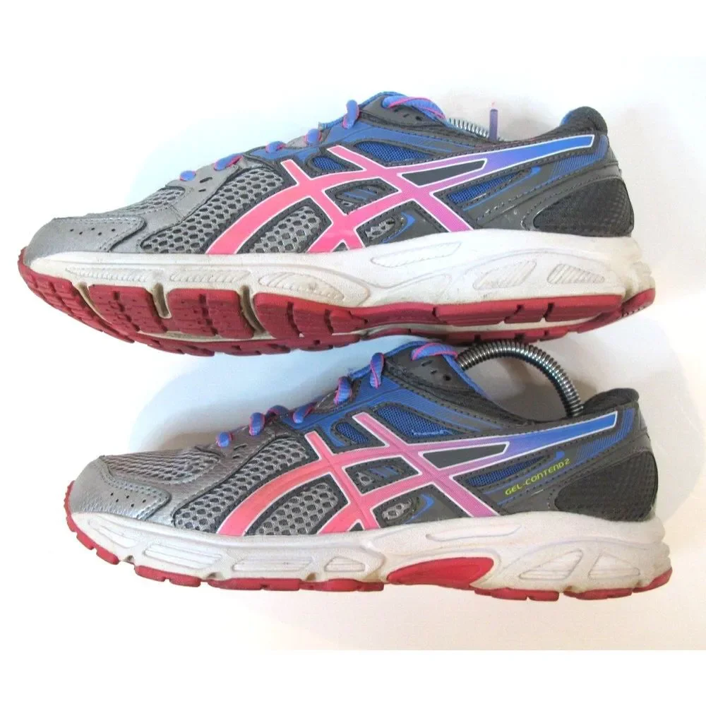 Asics Gel Contend 2 Women's Size 8.5 Running‎ Shoes Sneakers Pink Purple Silver